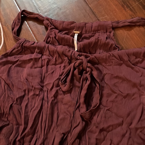 Free People Chase The Sun Shortall Romper Plum Purple - Picture 9 of 9